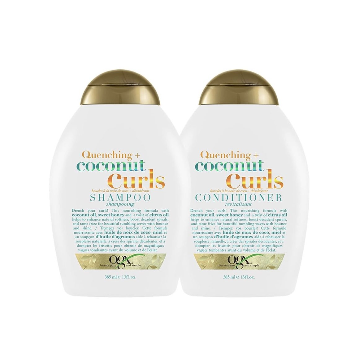 Dúo Shampoo- Acondicionador de Leche de Coco para Rulos OGX