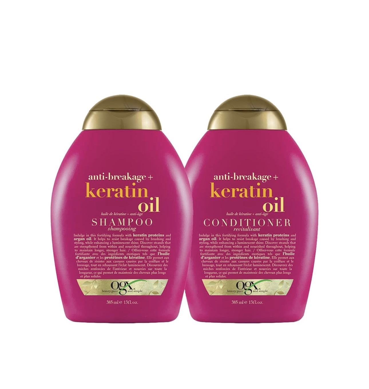 Dúo Shampoo- Acondicionador Keratin Oil OGX