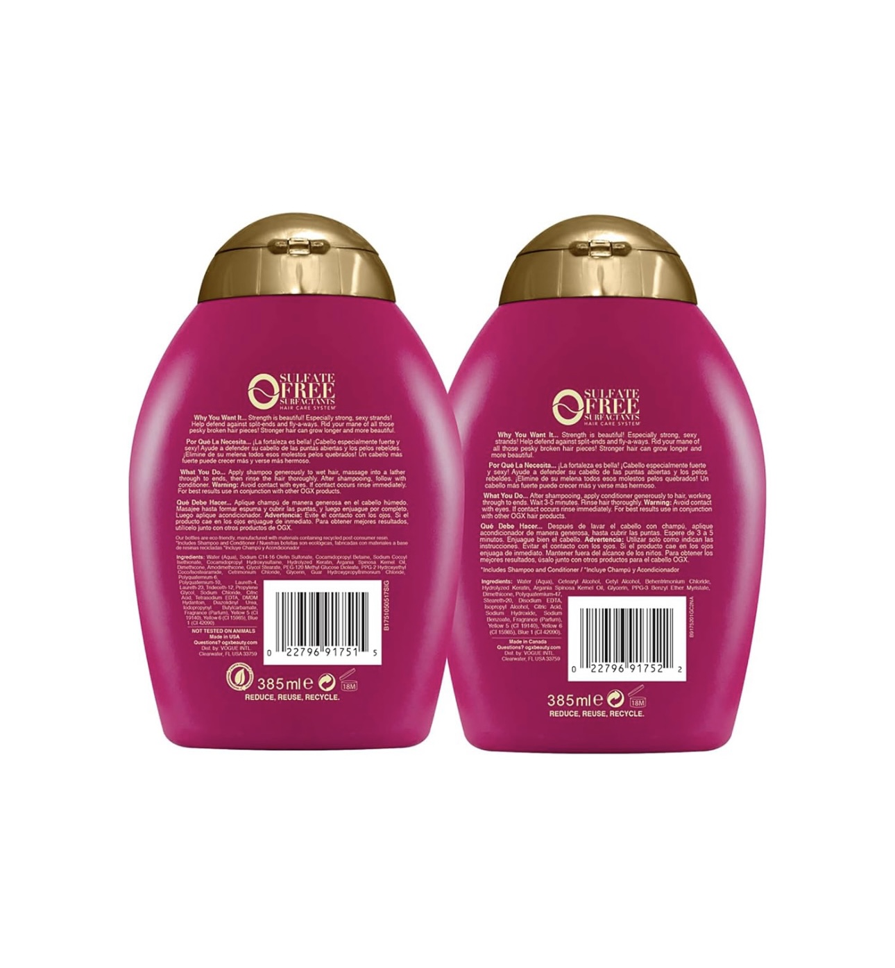 Dúo Shampoo- Acondicionador Keratin Oil OGX