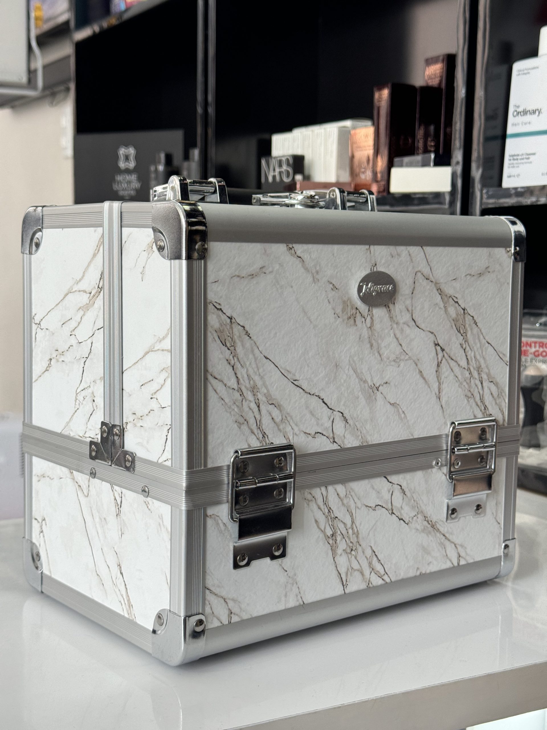 Maleta Joligrace Blanca Marmol