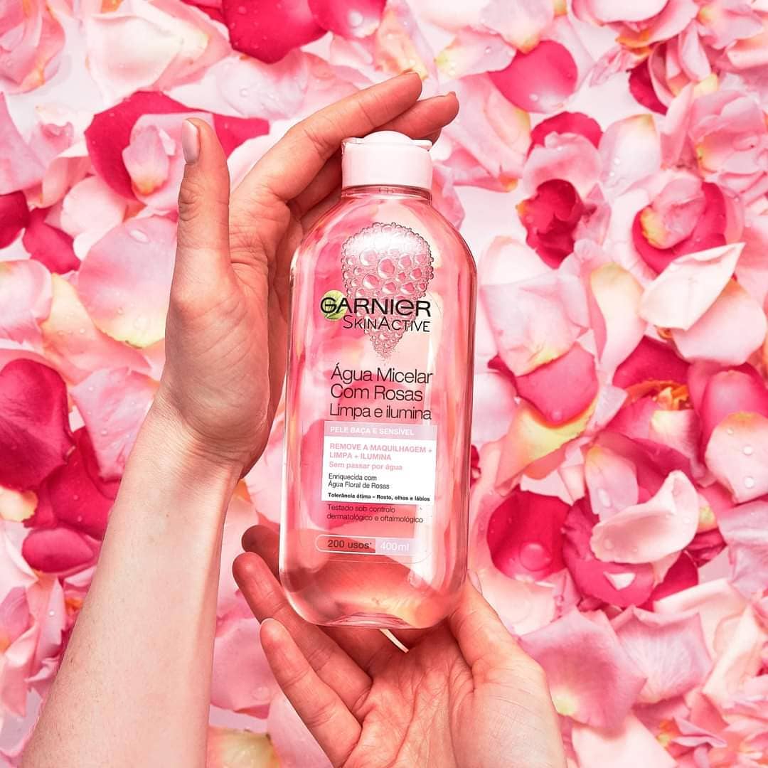 Agua Micellar Garnier con Agua de Rosas 400ml